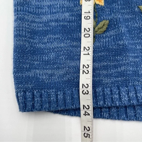 VTG Christopher & Banks Sunflower Embroidered Sweater Knit Women’s Size 1X - Picture 13 of 14
